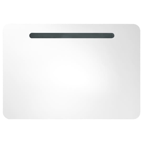 vidaXL badeværelsesskab med spejl + LED-lys 80x9,5x55 cm