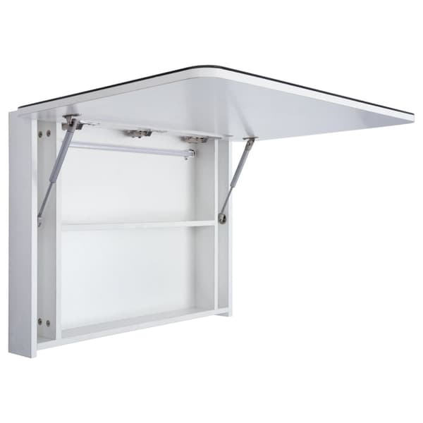 vidaXL badeværelsesskab med spejl + LED-lys 80x9,5x55 cm