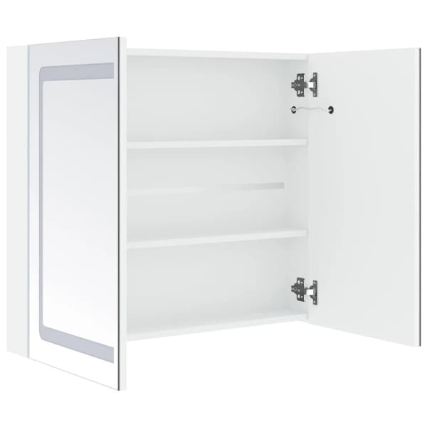 vidaXL LED-speilskap til bad 80x12,2x68 cm