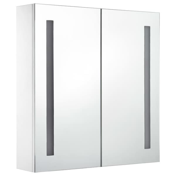 vidaXL Badrumsskåp med spegel LED 60x14x62 cm