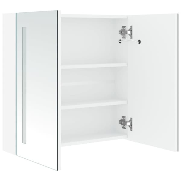 vidaXL Badrumsskåp med spegel LED 60x14x62 cm