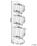 Miniatyrbillede 3 af 7: 3-lags trådkurv stativ sort pulverlakeret metal 123 x 37 x 27 cm med hjul Håndtag badeværelse Opbevaring Tilbehør til håndklæder