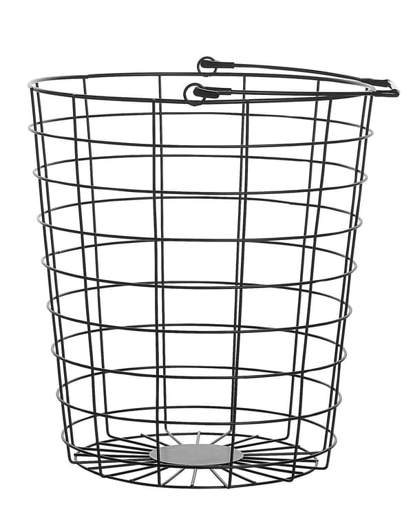 3-lags trådkurv stativ sort pulverlakeret metal 123 x 37 x 27 cm med hjul Håndtag badeværelse Opbevaring Tilbehør til håndklæder