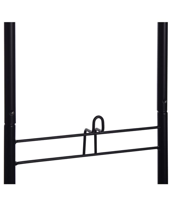 3-lags trådkurv stativ sort pulverlakeret metal 123 x 37 x 27 cm med hjul Håndtag badeværelse Opbevaring Tilbehør til håndklæder