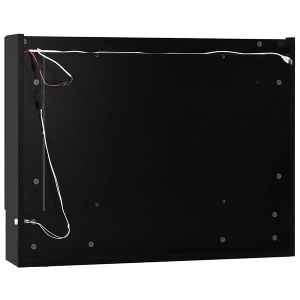 vidaXL LED kylpyhuoneen peilikaappi musta 80x15x60 cm MDF