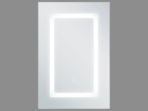 Peilikaappi valkoinen 40 x 60 cm peiliovi suorakulmainen LED-valot moderni tyyli