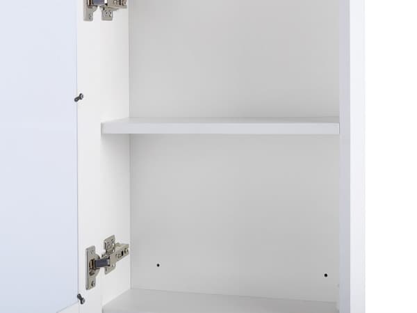 Peilikaappi valkoinen 40 x 60 cm peiliovi suorakulmainen LED-valot moderni tyyli