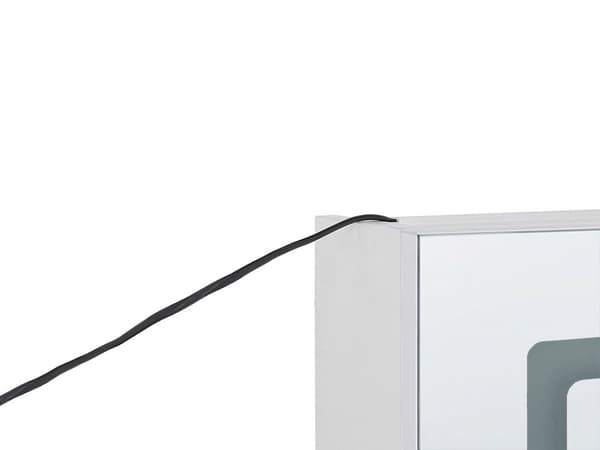 Peilikaappi valkoinen 40 x 60 cm peiliovi suorakulmainen LED-valot moderni tyyli