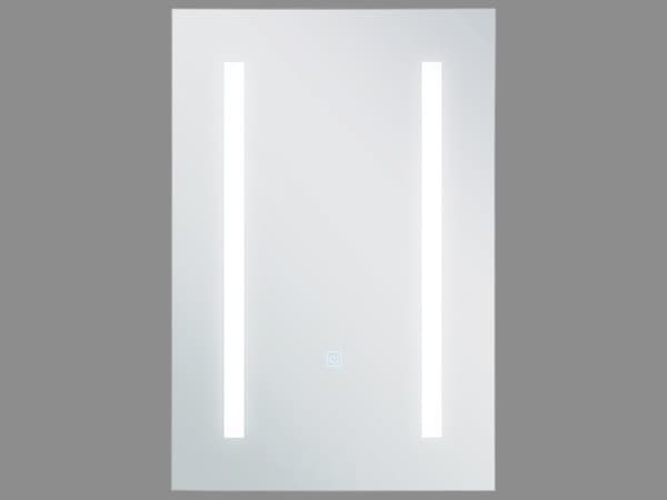 Peilikaappi valkoinen 40 x 60 cm peiliovet suorakulmainen LED-valot moderni tyyli