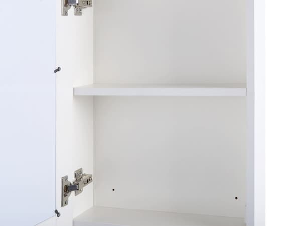 Peilikaappi valkoinen 40 x 60 cm peiliovet suorakulmainen LED-valot moderni tyyli