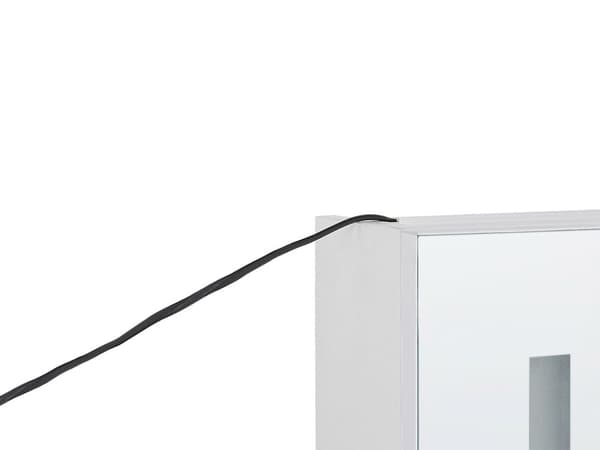 Spejlskab Hvid Sølv og Glas 40 x 60 cm med LED Lys til Badeværelsesspejl med Opbevaring Moderne Soft Close Dørhængsel Skab Minimalistisk