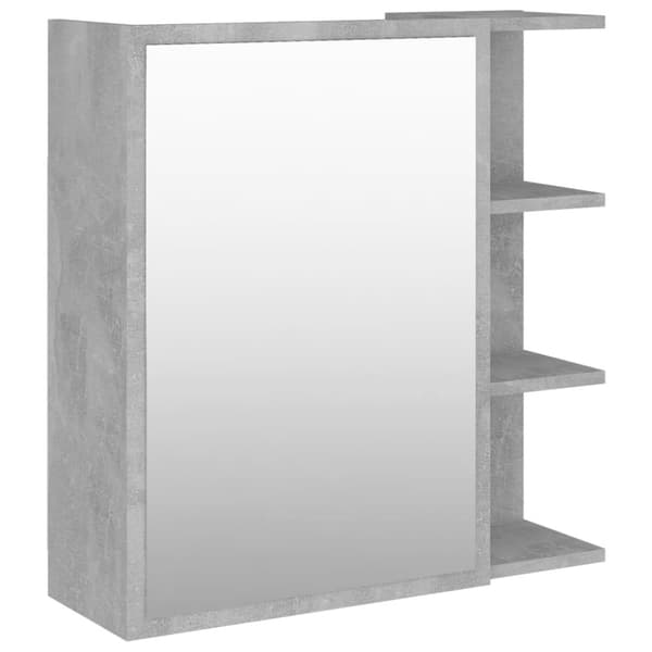 vidaXL badeværelsesskab spejl 62,5x20,5x64 cm konstrueret træ betongrå