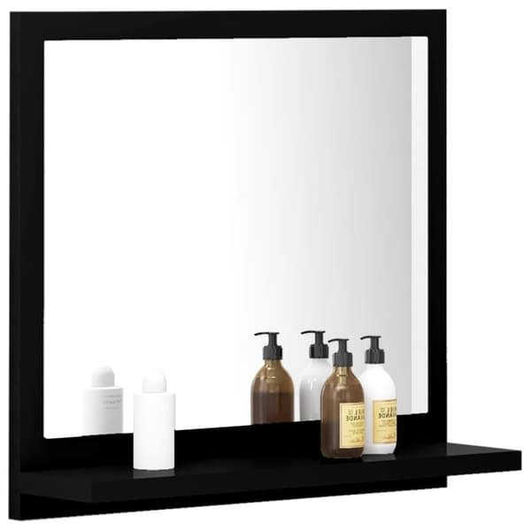 vidaXL Baderomsspeil svart 40x10,5x37 cm konstruert tre
