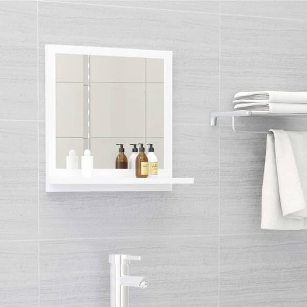 vidaXL Baderomsspeil hvit 40x10,5x37 cm sponplate