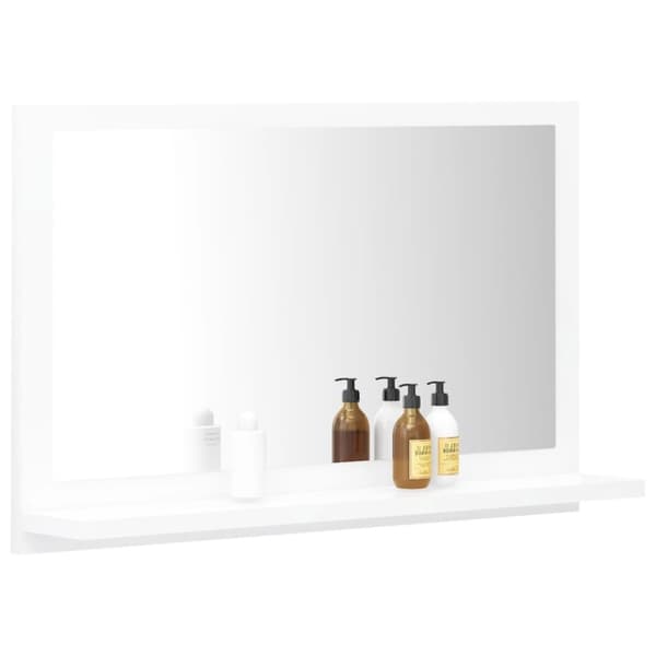 vidaXL Baderomsspeil hvit 60x10,5x37 cm konstruert tre