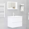 Miniatyrbilde 6 av 7: vidaXL Baderomsspeil hvit 60x10,5x37 cm konstruert tre