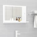 Miniatyrbilde 1 av 7: vidaXL Baderomsspeil hvit 60x10,5x37 cm konstruert tre
