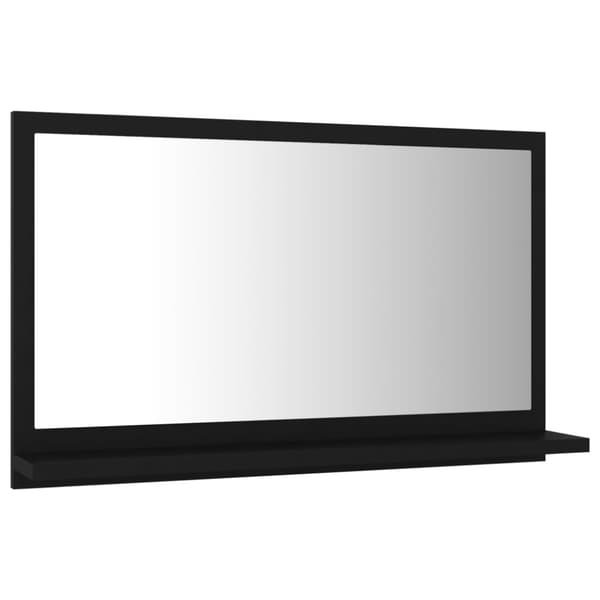 vidaXL Baderomsspeil svart 60x10,5x37 cm konstruert tre