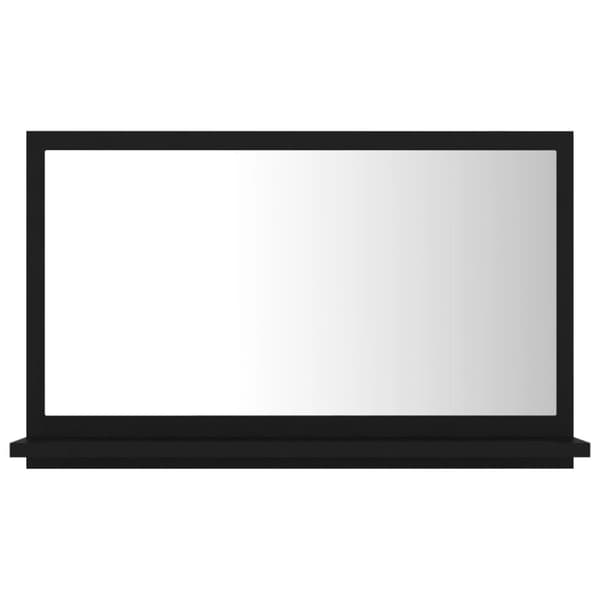 vidaXL Baderomsspeil svart 60x10,5x37 cm konstruert tre