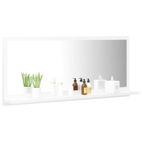 vidaXL badeværelsesspejl 90x10,5x37 cm konstrueret træ hvid