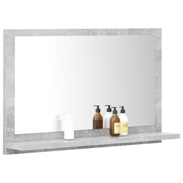 vidaXL badeværelsesspejl 60x10,5x37 cm konstrueret træ betongrå