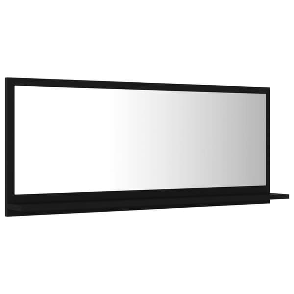 vidaXL Baderomsspeil svart 90x10,5x37 cm sponplate