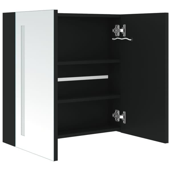 vidaXL Badrumsskåp med spegel LED 62x14x60 cm