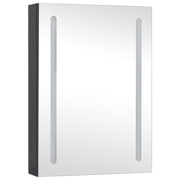 vidaXL badeværelsesskab med spejl + LED-lys 50x13x70 cm