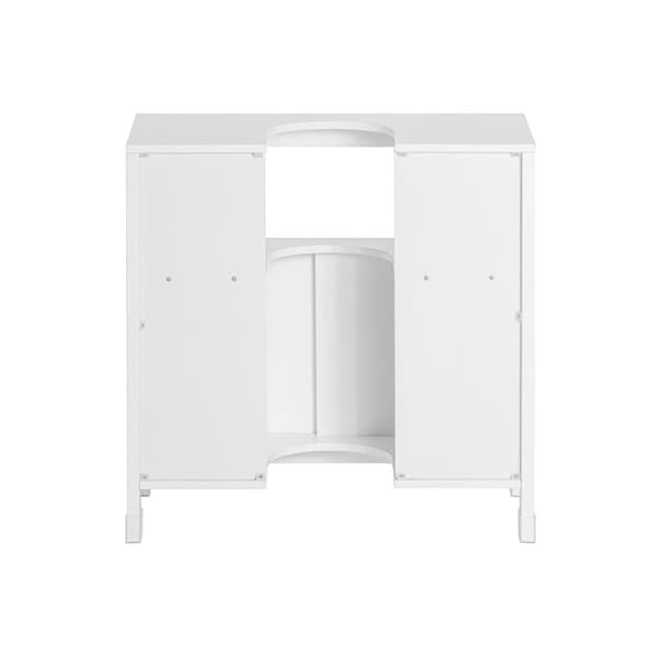 SoBuy Allaskaappi 2 ovea Kylpyhuone Kylpyhuone Hylly, Valkoinen FRG128-II-W