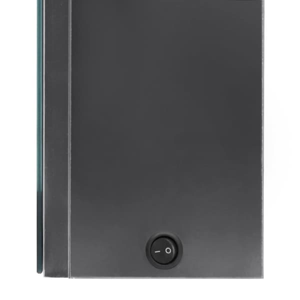 vidaXL LED-speilskap til bad blank grå 80x12x68 cm