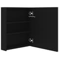 Miniatyrbilde 5 av 8: vidaXL LED-speilskap til bad svart 50x14x60 cm