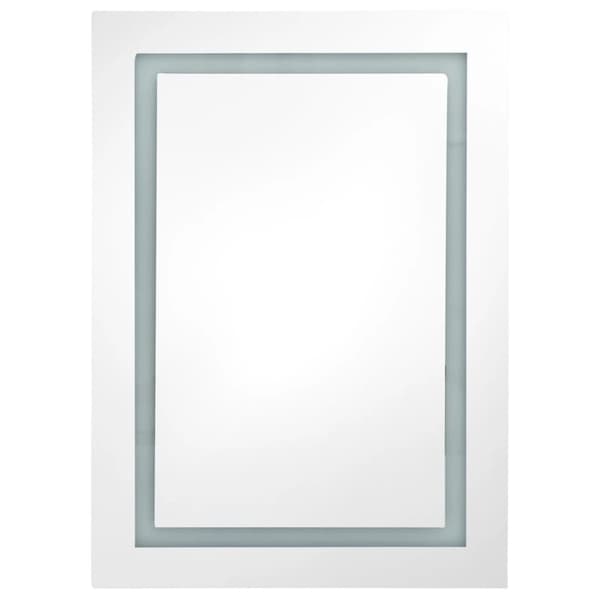 vidaXL badeværelsesskab med spejl + LED-lys 50x13x70 cm
