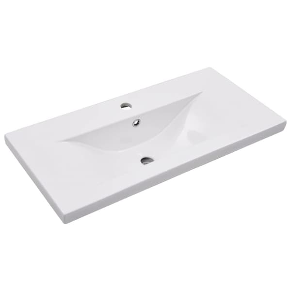 vidaXL Servantskap med innebygd vask svart sponplate
