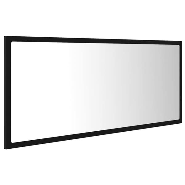 vidaXL LED-badespeil svart 100x8,5x37 cm akryl