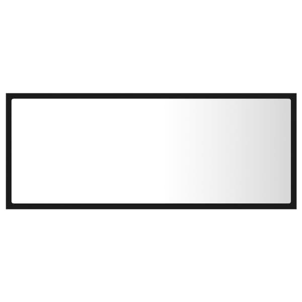 vidaXL LED-badespeil svart 100x8,5x37 cm akryl