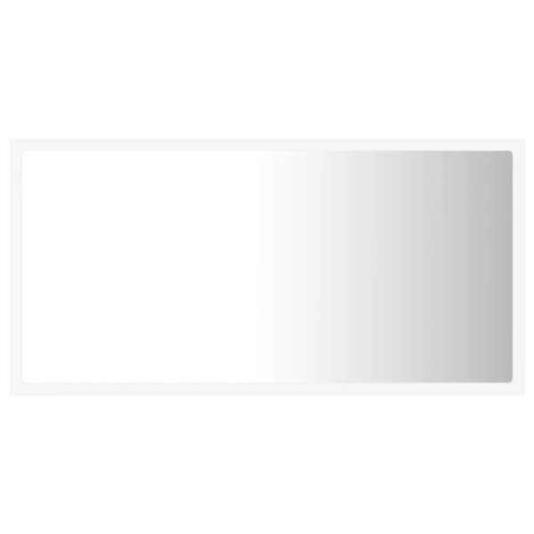 vidaXL Badrumsspegel med LED vit 80x8,5x37 cm akryl