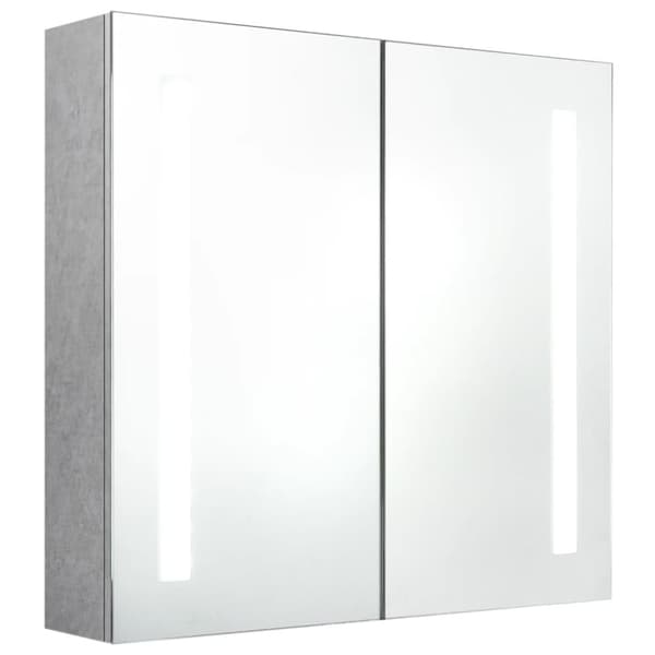 vidaXL LED kylpyhuoneen peilikaappi betoninharmaa 62x14x60 cm