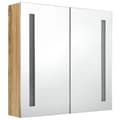 Pikkukuva 3 / 8: vidaXL LED kylpyhuoneen peilikaappi tammi 62x14x60 cm