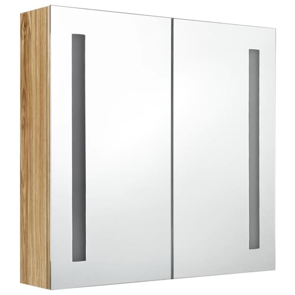 vidaXL LED kylpyhuoneen peilikaappi tammi 62x14x60 cm