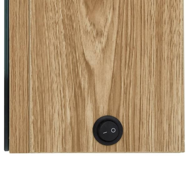 vidaXL LED kylpyhuoneen peilikaappi tammi 62x14x60 cm