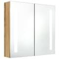 Pikkukuva 2 / 8: vidaXL LED kylpyhuoneen peilikaappi tammi 62x14x60 cm