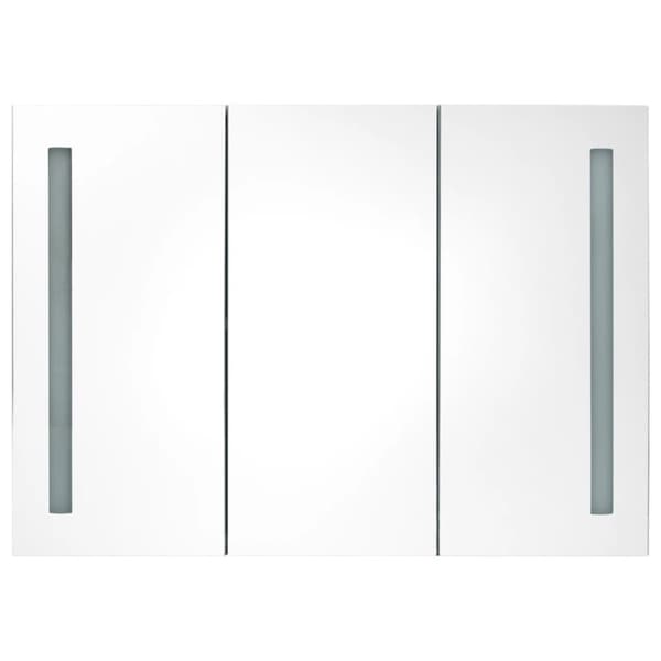 vidaXL LED kylpyhuoneen peilikaappi 89x14x62 cm valkoinen ja tammi