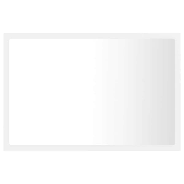 vidaXL Badrumsspegel med LED vit 60x8,5x37 cm akryl