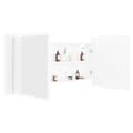 Miniatyrbilde 6 av 11: vidaXL LED-speilskap til baderom hvit 100x12x45 cm akryl