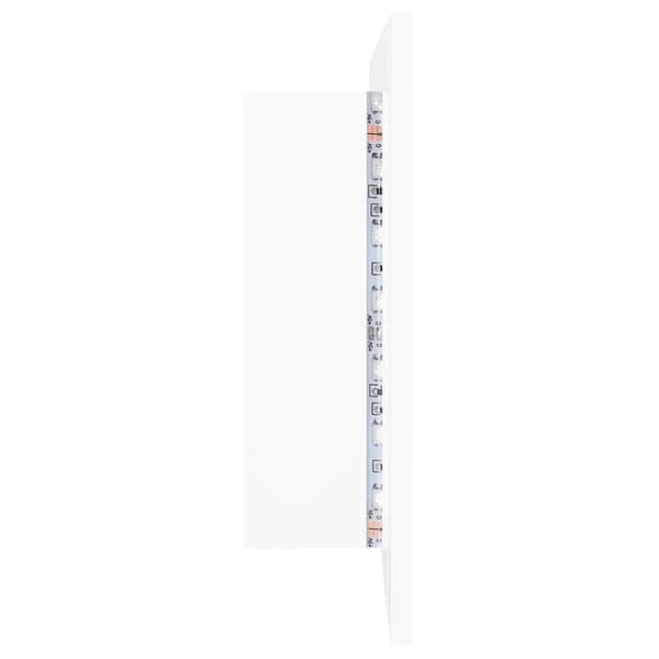 vidaXL LED-speilskap til baderom hvit 100x12x45 cm akryl