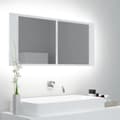 Miniatyrbilde 1 av 11: vidaXL LED-speilskap til baderom hvit 100x12x45 cm akryl