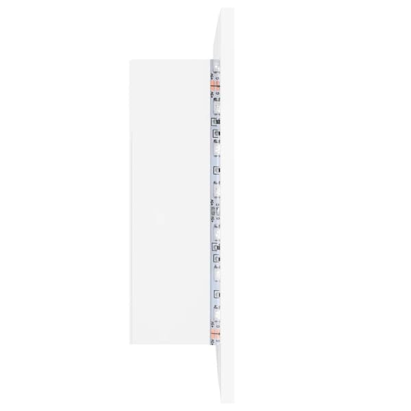vidaXL Spegelskåp med LED vit 60x12x45 cm akryl