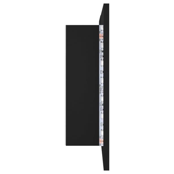 vidaXL Kylpyhuoneen LED peilikaappi musta 80x12x45 cm akryyli