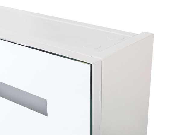 Badeværelse Spejlskab Sølv krydsfiner 60 x 60 cm Hængende 2 Låger med LED Lys