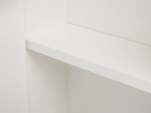 Badeværelse Spejlskab Hvid Krydsfiner 80 x 70 cm Hængende 2 Låger Skabshylder Opbevaring Moderne Stil